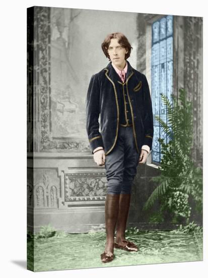 Oscar Wilde (1854 - 1900) about 1882 (Photo)-Napoleon Sarony-Stretched Canvas