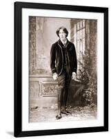 Oscar Wilde (1854 - 1900) around 1882 by Napoleon Sarony (1821 - 1896).-Napoleon Sarony-Framed Giclee Print