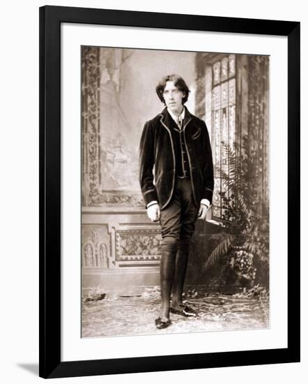 Oscar Wilde (1854 - 1900) around 1882 by Napoleon Sarony (1821 - 1896).-Napoleon Sarony-Framed Giclee Print