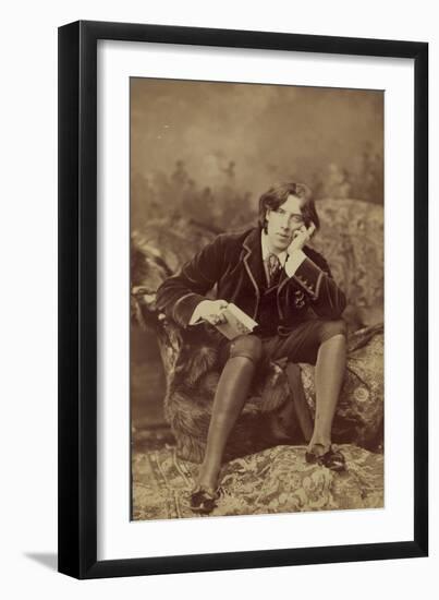 Oscar Wilde, 1882-Napoleon Sarony-Framed Premium Giclee Print