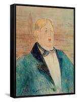 Oscar Wilde, 1895-Henri de Toulouse-Lautrec-Framed Stretched Canvas