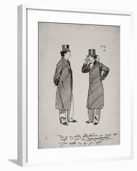 Oscar Wilde and Whistler, 1894-Phil May-Framed Giclee Print