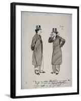 Oscar Wilde and Whistler, 1894-Phil May-Framed Giclee Print