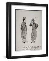 Oscar Wilde and Whistler, 1894-Phil May-Framed Premium Giclee Print