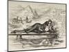 Oscar Wilde As Narcissus (With an Inscription)-James Kelly-Mounted Giclee Print