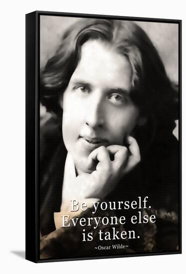 Oscar Wilde Be Yourself Quote Poster-null-Framed Stretched Canvas