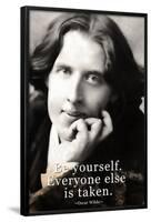 Oscar Wilde Be Yourself Quote Poster-null-Framed Poster