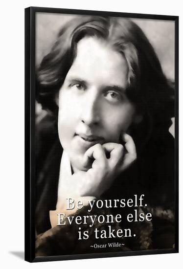 Oscar Wilde Be Yourself Quote Poster-null-Framed Poster