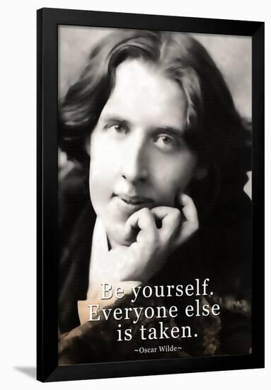Oscar Wilde Be Yourself Quote Poster-null-Framed Poster