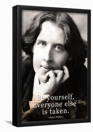 Oscar Wilde Be Yourself Quote-null-Framed Poster