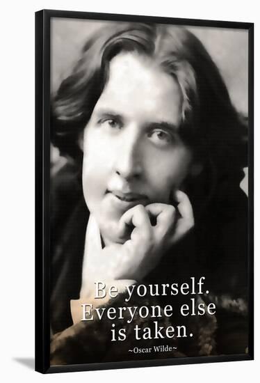 Oscar Wilde Be Yourself Quote-null-Framed Poster