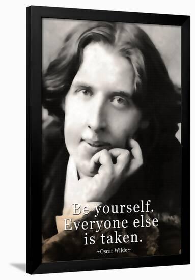 Oscar Wilde Be Yourself Quote-null-Framed Poster