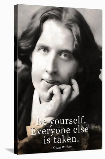 Oscar Wilde Be Yourself Quote-null-Stretched Canvas