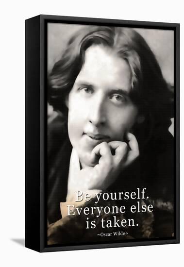 Oscar Wilde Be Yourself Quote-null-Framed Stretched Canvas