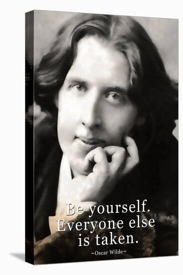 Oscar Wilde Be Yourself Quote-null-Stretched Canvas