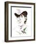 Oscar Wilde - caricature of Irish writer-Neale Osborne-Framed Giclee Print