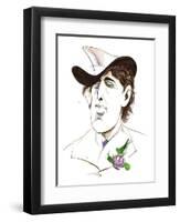 Oscar Wilde - caricature of Irish writer-Neale Osborne-Framed Giclee Print