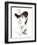 Oscar Wilde - caricature of Irish writer-Neale Osborne-Framed Giclee Print