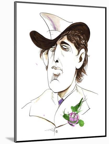 Oscar Wilde - caricature of Irish writer-Neale Osborne-Mounted Giclee Print