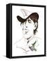 Oscar Wilde - caricature of Irish writer-Neale Osborne-Framed Stretched Canvas