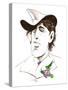 Oscar Wilde - caricature of Irish writer-Neale Osborne-Stretched Canvas