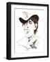 Oscar Wilde - caricature of Irish writer-Neale Osborne-Framed Giclee Print