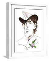 Oscar Wilde - caricature of Irish writer-Neale Osborne-Framed Giclee Print