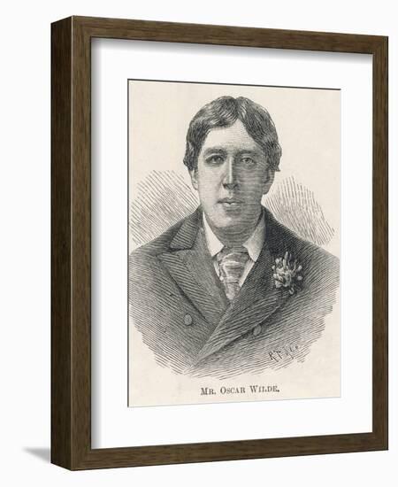 Oscar Wilde, Irish Playwright Author and Celebrity-null-Framed Photographic Print