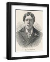 Oscar Wilde, Irish Playwright Author and Celebrity-null-Framed Photographic Print