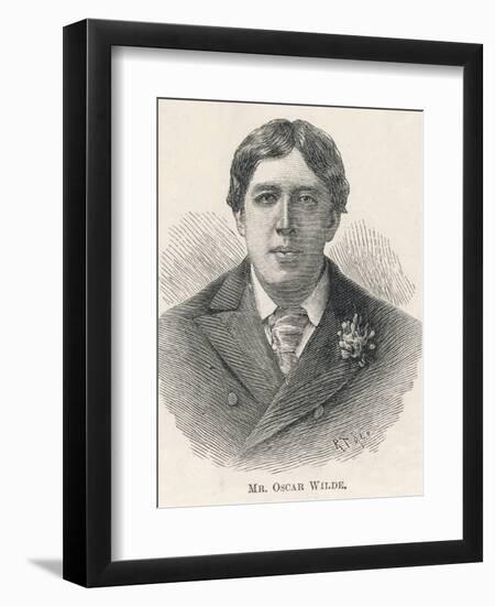 Oscar Wilde, Irish Playwright Author and Celebrity-null-Framed Photographic Print