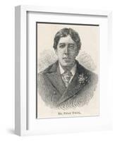 Oscar Wilde, Irish Playwright Author and Celebrity-null-Framed Photographic Print