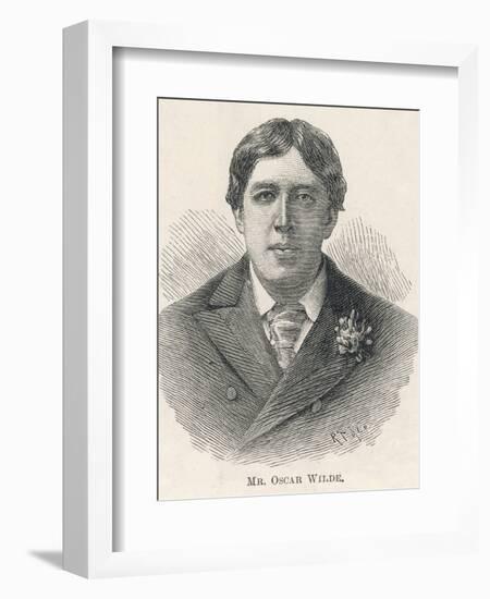 Oscar Wilde, Irish Playwright Author and Celebrity-null-Framed Photographic Print