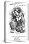 Oscar Wilde, Irish Playwright Cartoon Portrayal-null-Stretched Canvas