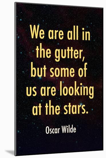 Oscar Wilde Looking at the Stars Quote Print Poster-null-Mounted Poster