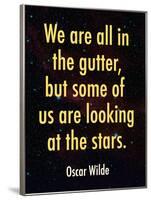 Oscar Wilde Looking at the Stars Quote Print Poster-null-Framed Poster