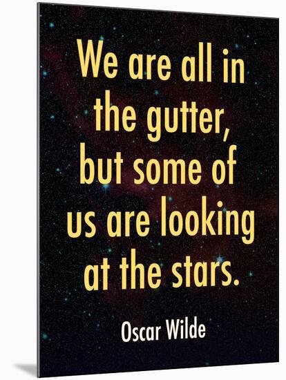 Oscar Wilde Looking at the Stars Quote Print Poster-null-Mounted Poster