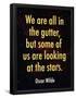 Oscar Wilde Looking at the Stars Quote Print Poster-null-Framed Poster