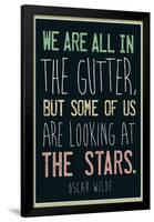 Oscar Wilde Looking At the Stars Quote-null-Framed Poster