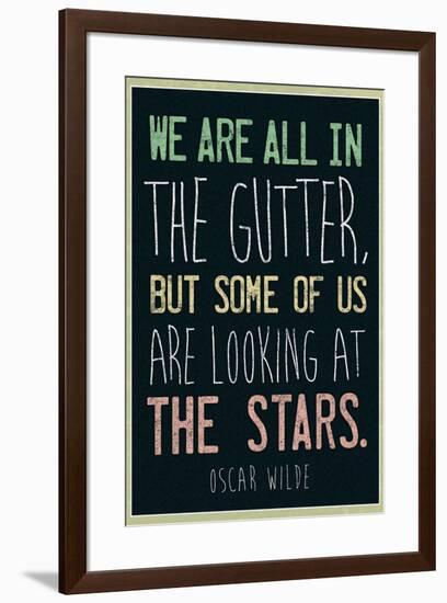 Oscar Wilde Looking At the Stars Quote-null-Framed Art Print