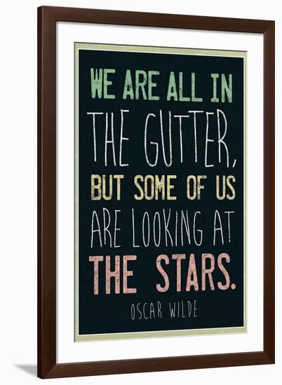 Oscar Wilde Looking At the Stars Quote-null-Framed Art Print