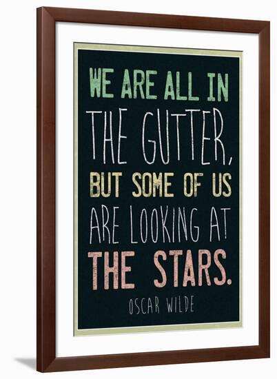 Oscar Wilde Looking At the Stars Quote-null-Framed Art Print