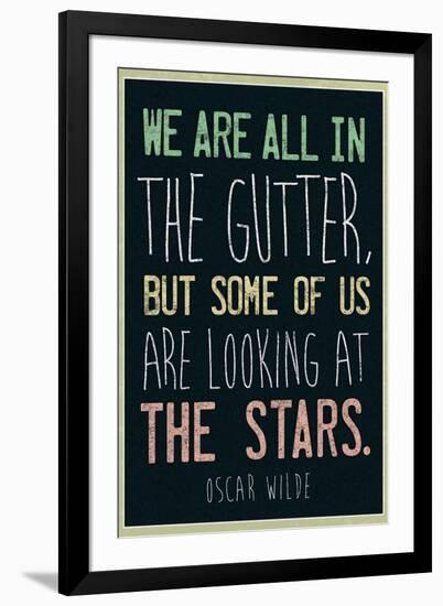 Oscar Wilde Looking At the Stars Quote-null-Framed Art Print