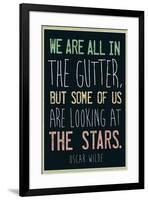 Oscar Wilde Looking At the Stars Quote-null-Framed Art Print