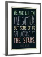 Oscar Wilde Looking At the Stars Quote-null-Framed Art Print
