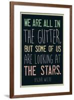 Oscar Wilde Looking At the Stars Quote-null-Framed Art Print