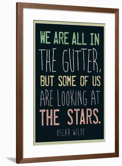 Oscar Wilde Looking At the Stars Quote-null-Framed Art Print