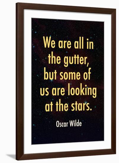 Oscar Wilde Looking at the Stars Quote-null-Framed Art Print