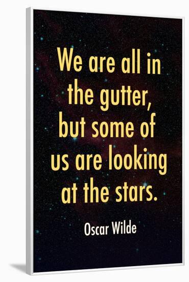 Oscar Wilde Looking at the Stars Quote-null-Framed Art Print