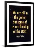 Oscar Wilde Looking at the Stars Quote-null-Framed Art Print