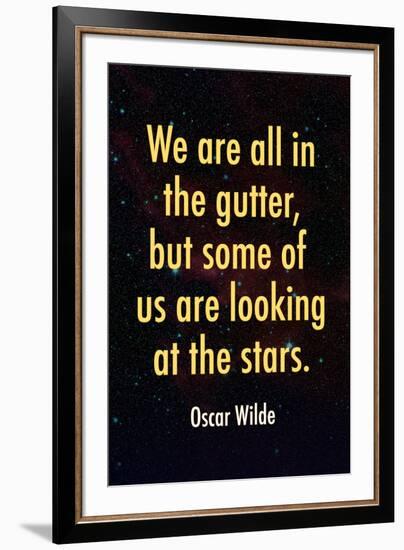 Oscar Wilde Looking at the Stars Quote-null-Framed Art Print